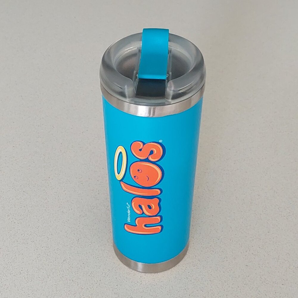 Unique Wonderful Halos Blue & Orange Stainless Steel 24 oz Tumbler